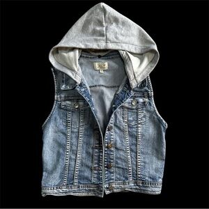 ChiQle Denim Hooded Vest